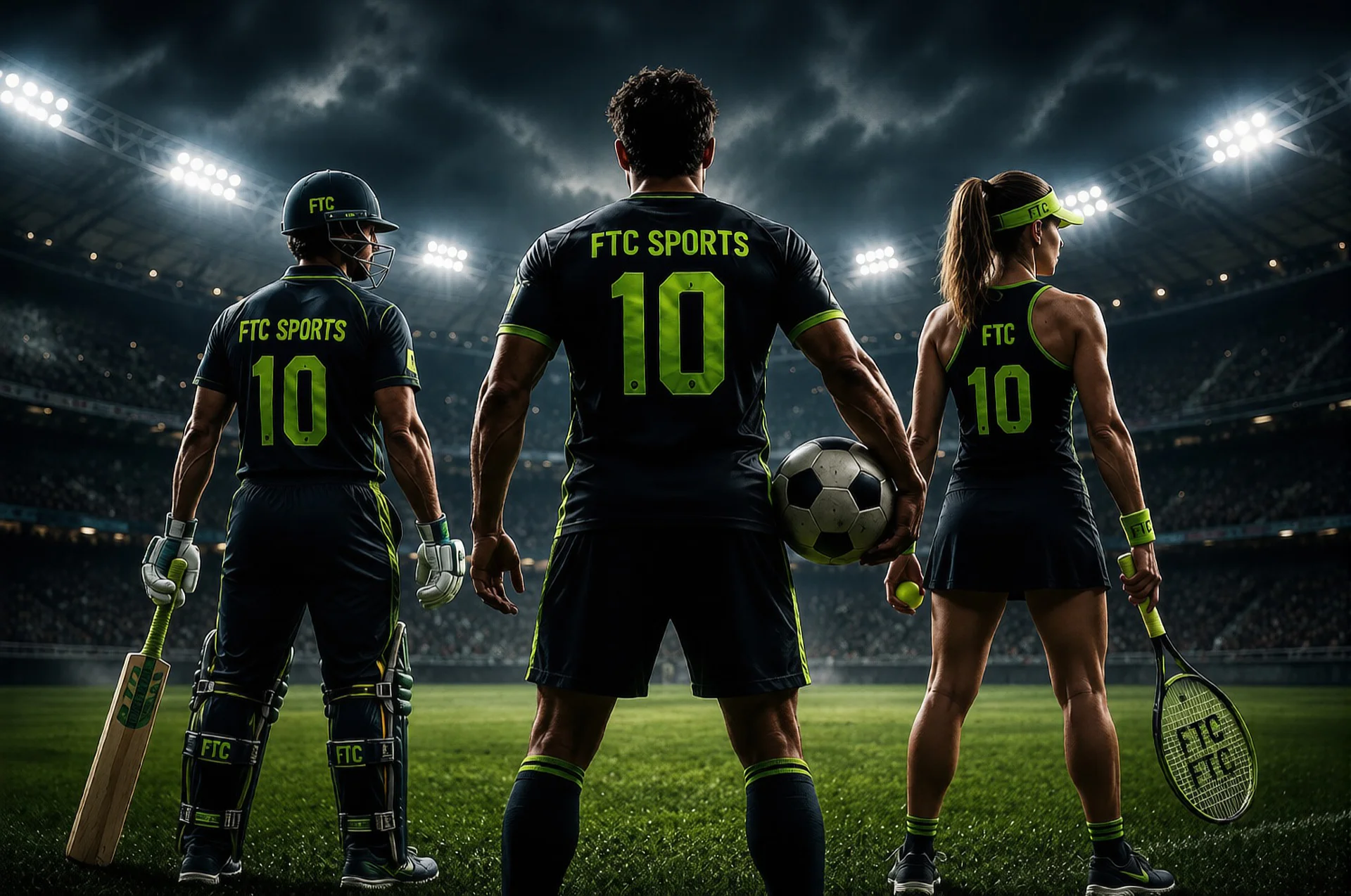 a football player with ftc jersey